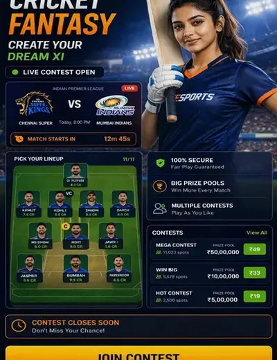 7700game (7700 game) fantasy cricket & matchday visual 3